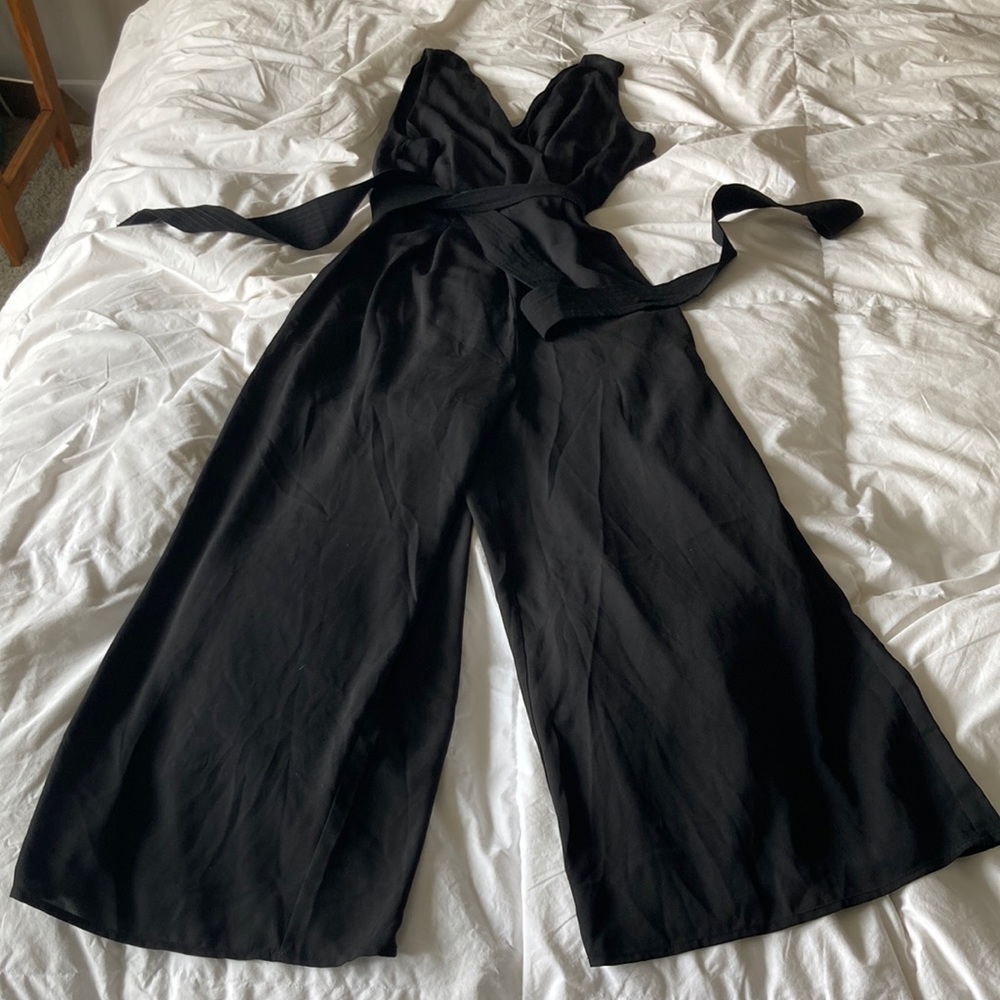 black pant romper size M ADD BELT